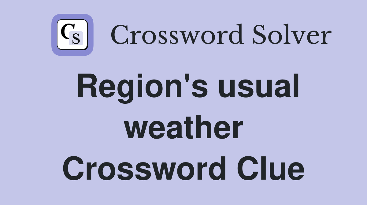 Unit 20 - The Weather Crosswords | PDF